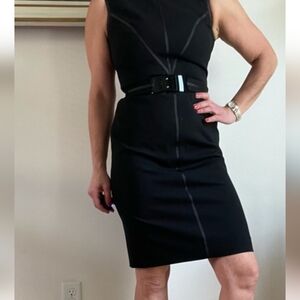 CARLISLE Black Classic Sheath Dress Size M